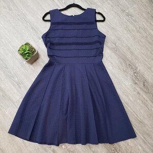 Ivanka Trump Skater Dress Sz 8 Navy Blue